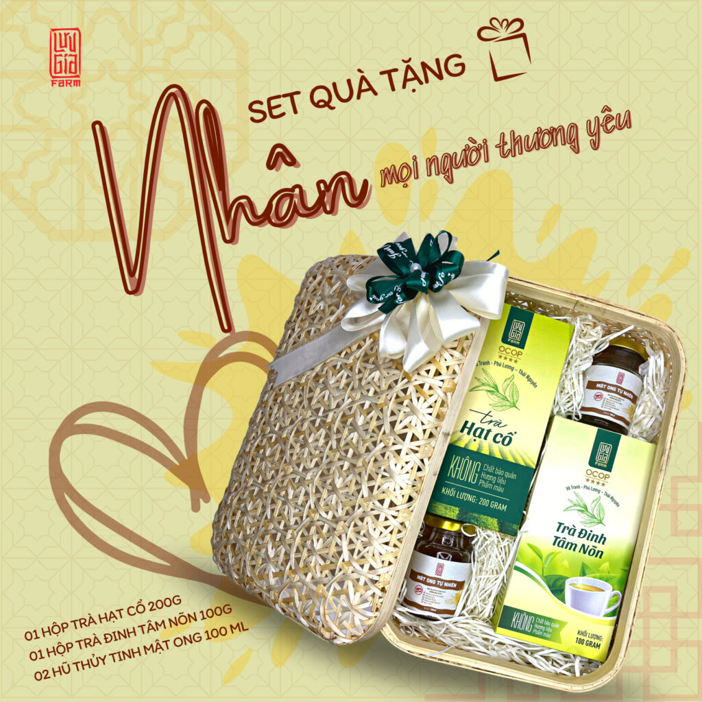 Set quà tặng doanh nghiệp, đối tác Lưu Gia Farm - NHÂN